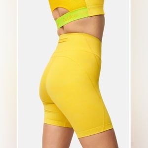 Yellow Outdoor Voices Bike Shorts